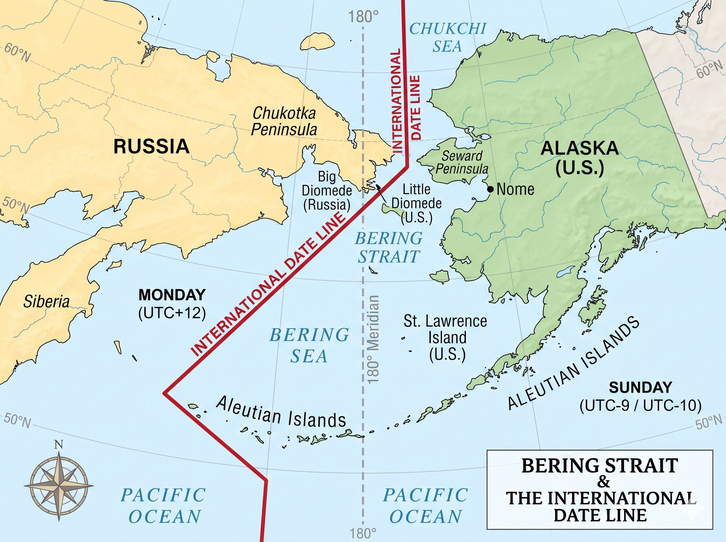 bering strait international date line