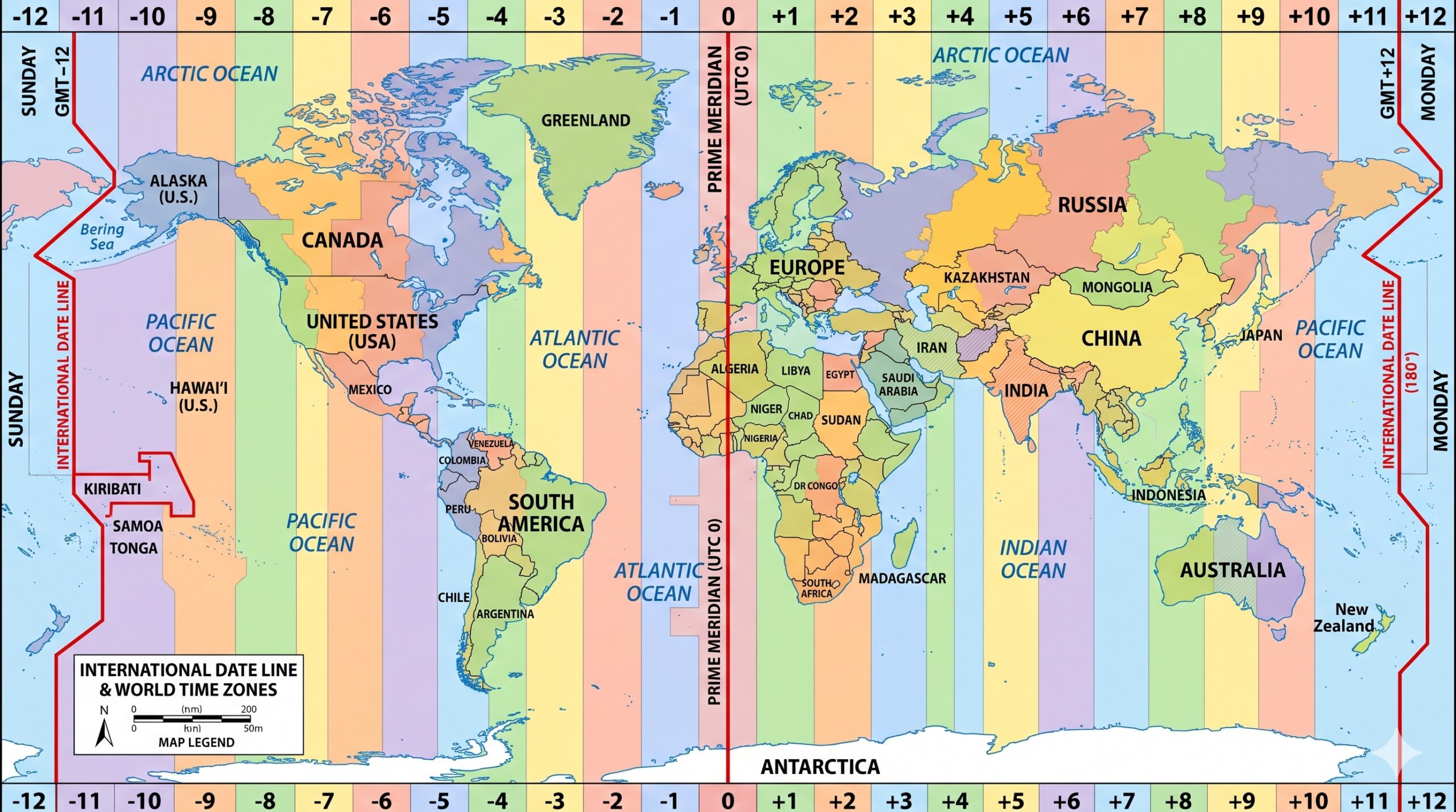 international date line world map labeled