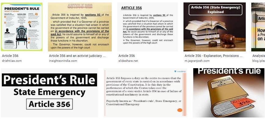 Misuse of Article 356 of the Indian constitution