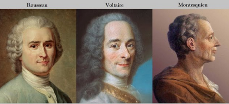Rousseau Voltaire Montesquieu